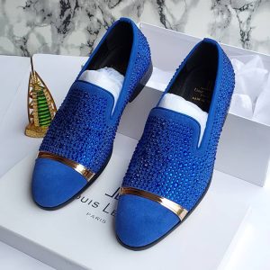 Stone shining designers shoe blue