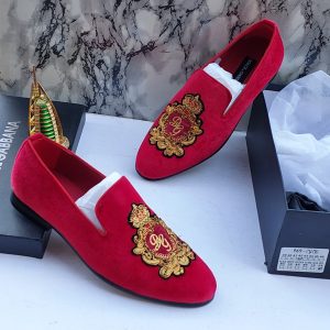 BILLIONAIRE SUEDE DRESS LOAFER – RED