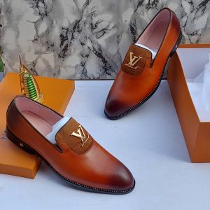 Men's Luxury Leather Exotic Shoes -Red